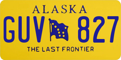AK license plate GUV827