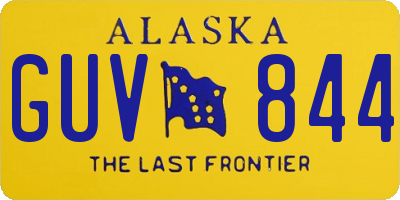 AK license plate GUV844