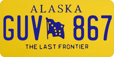 AK license plate GUV867
