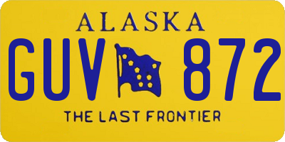 AK license plate GUV872