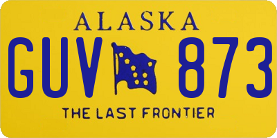 AK license plate GUV873