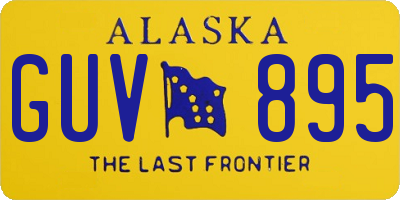 AK license plate GUV895