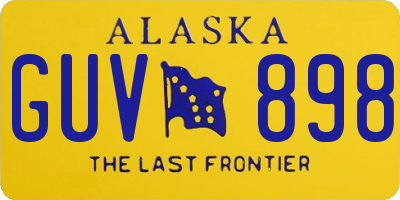 AK license plate GUV898