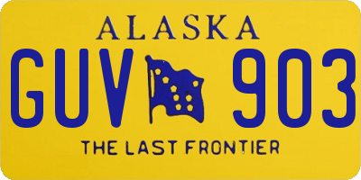 AK license plate GUV903
