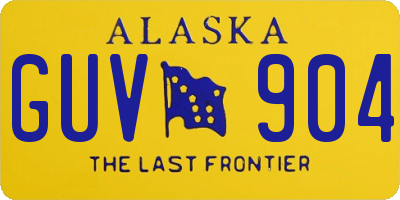 AK license plate GUV904