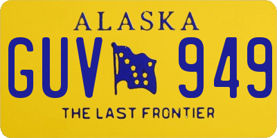 AK license plate GUV949