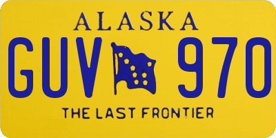 AK license plate GUV970