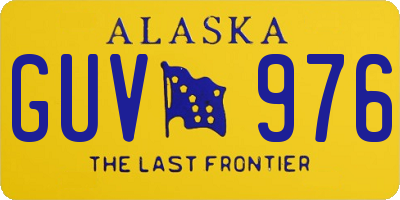 AK license plate GUV976