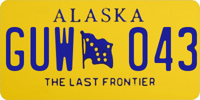 AK license plate GUW043