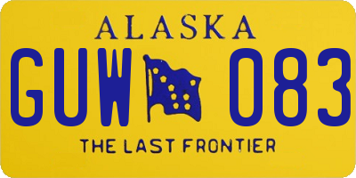 AK license plate GUW083