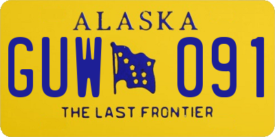 AK license plate GUW091
