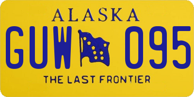 AK license plate GUW095