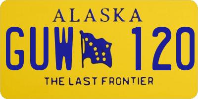 AK license plate GUW120