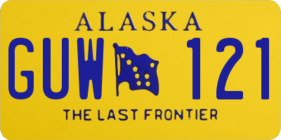AK license plate GUW121