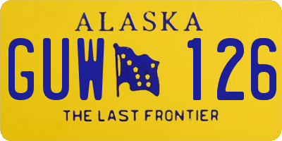 AK license plate GUW126