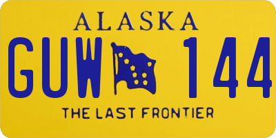 AK license plate GUW144