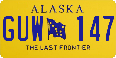 AK license plate GUW147