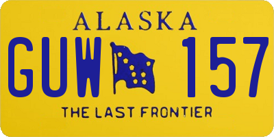 AK license plate GUW157