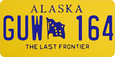 AK license plate GUW164