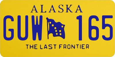 AK license plate GUW165