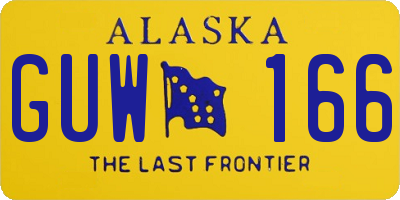 AK license plate GUW166