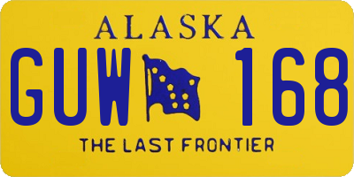 AK license plate GUW168