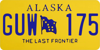 AK license plate GUW175