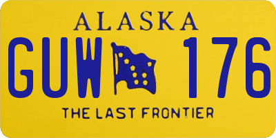 AK license plate GUW176