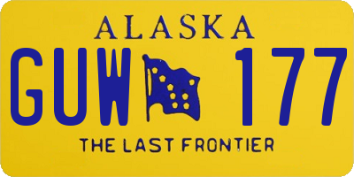 AK license plate GUW177