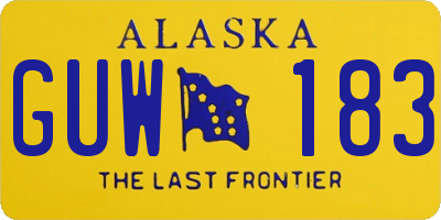 AK license plate GUW183