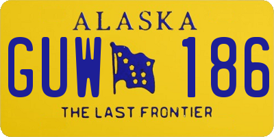 AK license plate GUW186