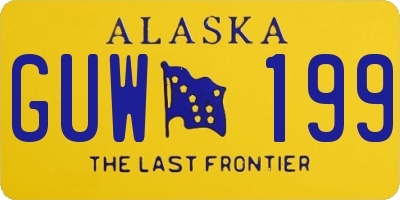 AK license plate GUW199