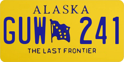 AK license plate GUW241