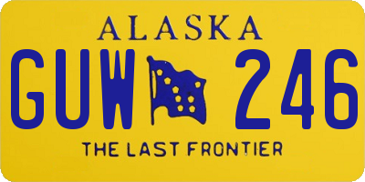 AK license plate GUW246