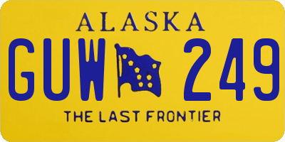 AK license plate GUW249