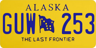 AK license plate GUW253