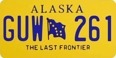 AK license plate GUW261