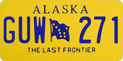 AK license plate GUW271