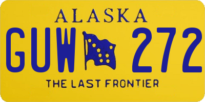 AK license plate GUW272