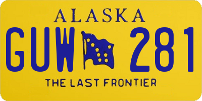 AK license plate GUW281