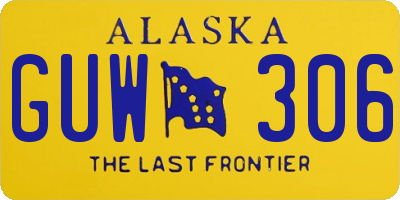 AK license plate GUW306