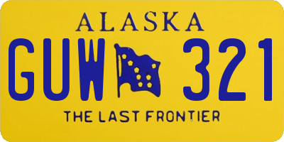 AK license plate GUW321
