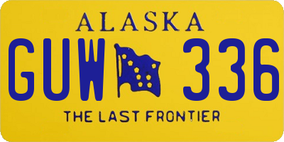 AK license plate GUW336