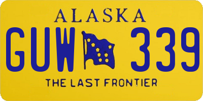AK license plate GUW339