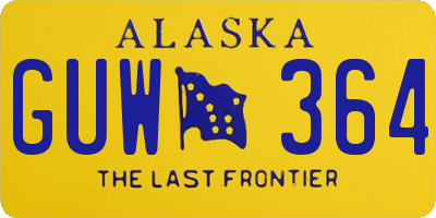AK license plate GUW364