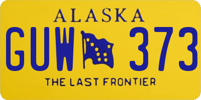 AK license plate GUW373