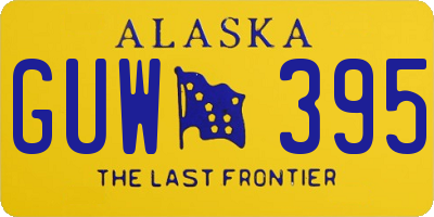 AK license plate GUW395