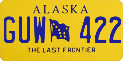 AK license plate GUW422