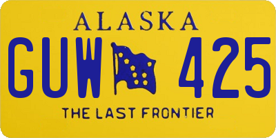 AK license plate GUW425
