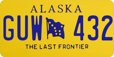 AK license plate GUW432